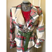 Load image into Gallery viewer, Vivienne Westwood Andreas Kronthaler SS 2018 Federal Tartan Drunken Tailoring Alcoholic Jacket and Long Polina Skirt