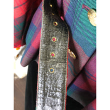 Load image into Gallery viewer, Vivienne Westwood Vintage 1996 Storm in a Teacup Lochcarron Multi-Tartan Cape Back Belted Jacket