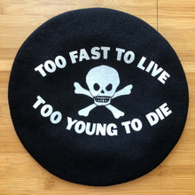Load image into Gallery viewer, Vivienne Westwood Worlds End Too Fast To Live Beret Black