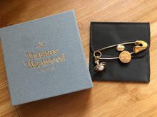 Load image into Gallery viewer, Vivienne Westwood Accessories Gold Mouth Safety Pin with Orb