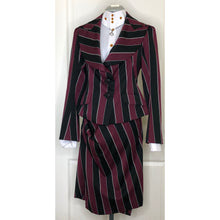 Load image into Gallery viewer, Vivienne Westwood Anglomania Burgundy and Black Striped Skirt Suit