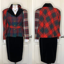 Load image into Gallery viewer, Vivienne Westwood Vintage 1996 Storm in a Teacup Lochcarron Multi-Tartan Cape Back Belted Jacket