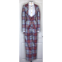 Load image into Gallery viewer, Vivienne Westwood Red Label 2010 Blue Tartan Wide Collar Jacket and Kung-Fu Trousers Suit