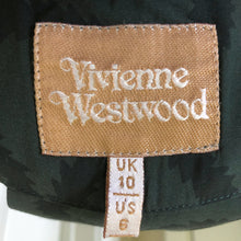 Load image into Gallery viewer, Vivienne Westwood Gold Label Caped Halter Dress in Black Squiggle Silk