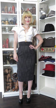 Load image into Gallery viewer, Vivienne Westwood Bergdorf Goodman Gold Label High Waisted Pinstripe Pencil Skirt