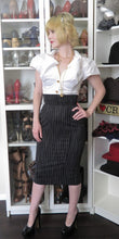 Load image into Gallery viewer, Vivienne Westwood Bergdorf Goodman Gold Label High Waisted Pinstripe Pencil Skirt
