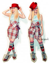 Load image into Gallery viewer, Vivienne Westwood Red Label AW 2010 Pockets Mini Skirt in Light Blue Tartan