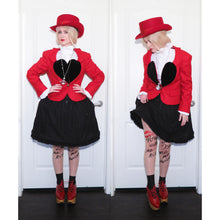Load image into Gallery viewer, Vivienne Westwood Red Label AW 2014 Red Love Jacket with Black Velvet Heart Lapel