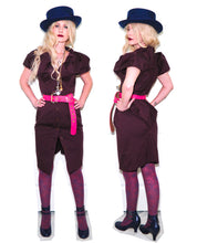 Load image into Gallery viewer, Vivienne Westwood Worlds End Shirtwaister Button-up Dress Red Navy Pinstripe