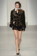 Load image into Gallery viewer, Vivienne Westwood Faux Fur Velvet 3-Piece Coat Corset Shorts Set Suit