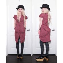 Load image into Gallery viewer, Vivienne Westwood Worlds End Shirtwaister Button-up Dress Red Micro Tartan
