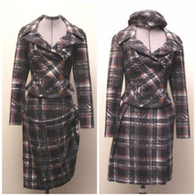 Load image into Gallery viewer, Vivienne Westwood Red Label Graffiti Tartan 4 piece suit Jacket, 2 Skirts, Beret