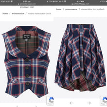 Load image into Gallery viewer, A Child of the Jago Roxana Vest and Skirt Set - Navy Tartan