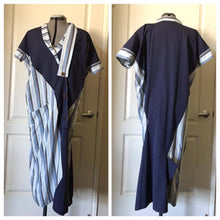Load image into Gallery viewer, Vivienne Westwood Worlds End Arabesque Dress Long Blue Striped