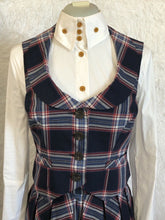 Load image into Gallery viewer, A Child of the Jago Roxana Vest and Skirt Set - Navy Tartan