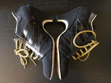 Load image into Gallery viewer, Vivienne Westwood Worlds End Tracey Trainers Black Canvas