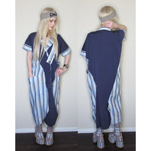 Load image into Gallery viewer, Vivienne Westwood Worlds End Arabesque Dress Long Blue Striped