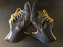 Load image into Gallery viewer, Vivienne Westwood Worlds End Tracey Trainers Black Canvas