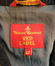 Load image into Gallery viewer, Vivienne Westwood Red Label 2000's Sparkly Pinstripe Black Skirt Suit