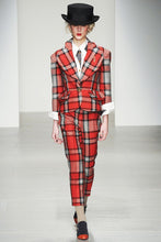 Load image into Gallery viewer, Vivienne Westwood Red Label AW 2014 3D Love Jacket Pants Suit Set in Red Tartan