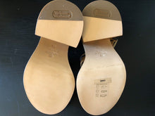 Load image into Gallery viewer, Vivienne Westwood Gold Label Clomper Slave Sandals in Tan Leather with Brown Squiggles