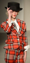 Load image into Gallery viewer, Vivienne Westwood Red Label AW 2014 3D Love Jacket Pants Suit Set in Red Tartan