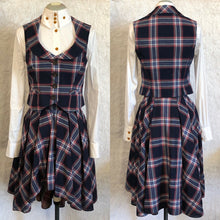 Load image into Gallery viewer, A Child of the Jago Roxana Vest and Skirt Set - Navy Tartan