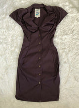 Load image into Gallery viewer, Vivienne Westwood Worlds End Shirtwaister Button-up Dress Solid Purple