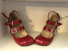 Load image into Gallery viewer, Vivienne Westwood Gold Label Animal Toe 3-Straps Red Patent Leather
