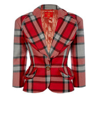 Load image into Gallery viewer, Vivienne Westwood Red Label AW 2014 3D Love Jacket Pants Suit Set in Red Tartan