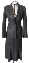 Load image into Gallery viewer, Vivienne Westwood Red Label 2000's Sparkly Pinstripe Black Skirt Suit