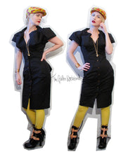 Load image into Gallery viewer, Vivienne Westwood Worlds End Shirtwaister Button-up Dress Solid Black