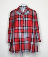 Load image into Gallery viewer, Vivienne Westwood Red Label AW 2014 Oversized Over Coat Red Wool Tartan Check