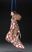Load image into Gallery viewer, Vivienne Westwood Gold Label Pirate Boots Red and White Squiggle Print Leather